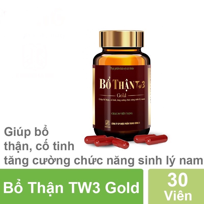 Bổ Thận TW3 Gold. Hỗ trợ sinh lý nam, bổ thận tráng dương, tăng cường cường sức khỏe (Lọ 30 Viên)
