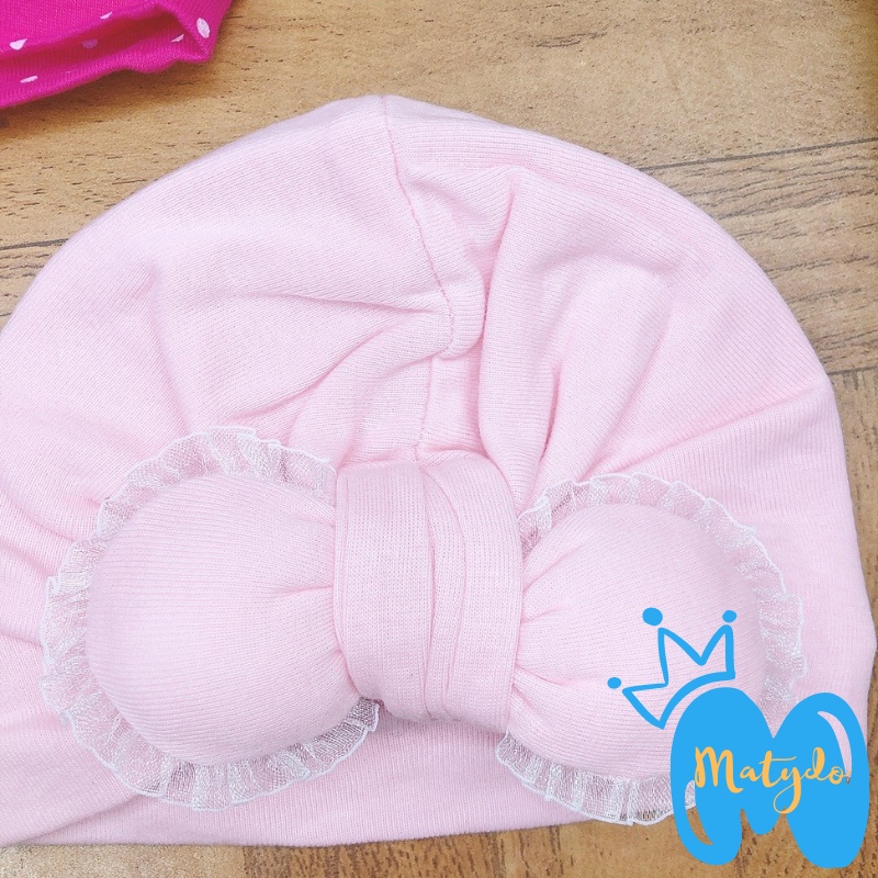 Mũ nón băng đô Turban cho trẻ nơ đội đầu cho bé gái tuban mùa đông 0 đến 2 tuổi