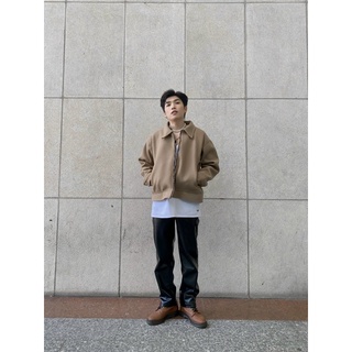 (Chính Hãng AMRISH) Áo Khoác Wool Zip Up Jacket- Nâu Coffee