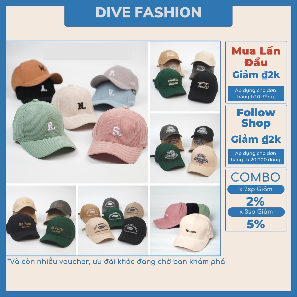 Nón kết nhung thêu chữ CÁI A,B,S form unisex nam nữ