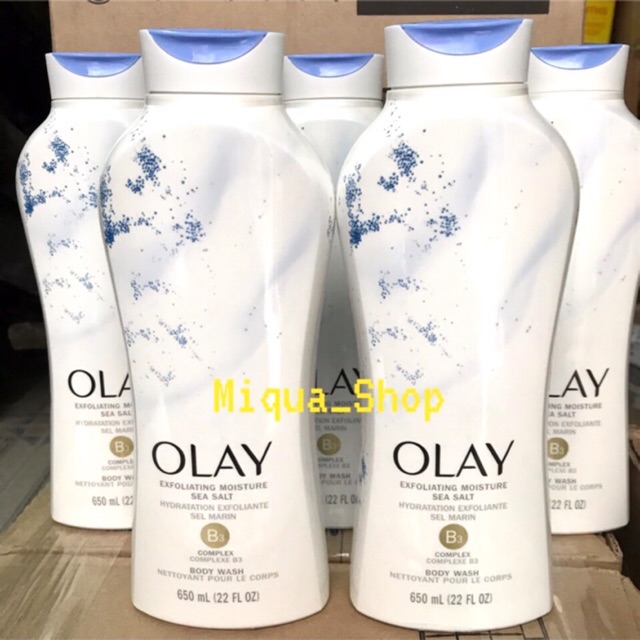 OLAY- SỮA TẮM MUỐI BIỂN EXFLOATING SEA SALT 650ML Chính Hãng USA