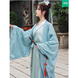 Set cổ trang Hán phục đỏ xám, cosplay hán phục