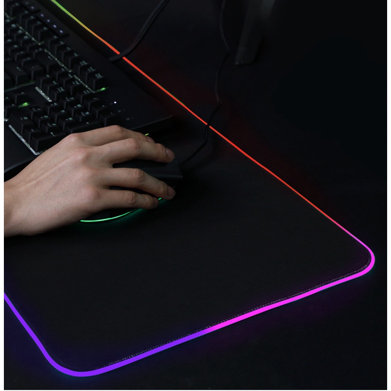 Miếng lót chuột LED RGB 2022, pad chuột chơi game cỡ lớn chống trượt siêu bền siêu đẹp - Bảo hành 12 tháng