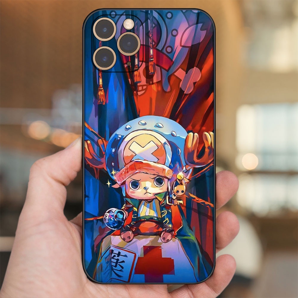 Ốp lưng iPhone 11 Pro dẻo đen cạnh vuông in hình Chopper One Piece Đảo Hải Tặc