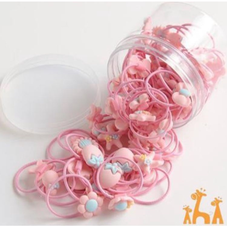 Hộp 40 thun buộc tóc bé gái Hạ Băng Designs mẫu Hello Kitty đáng yêu