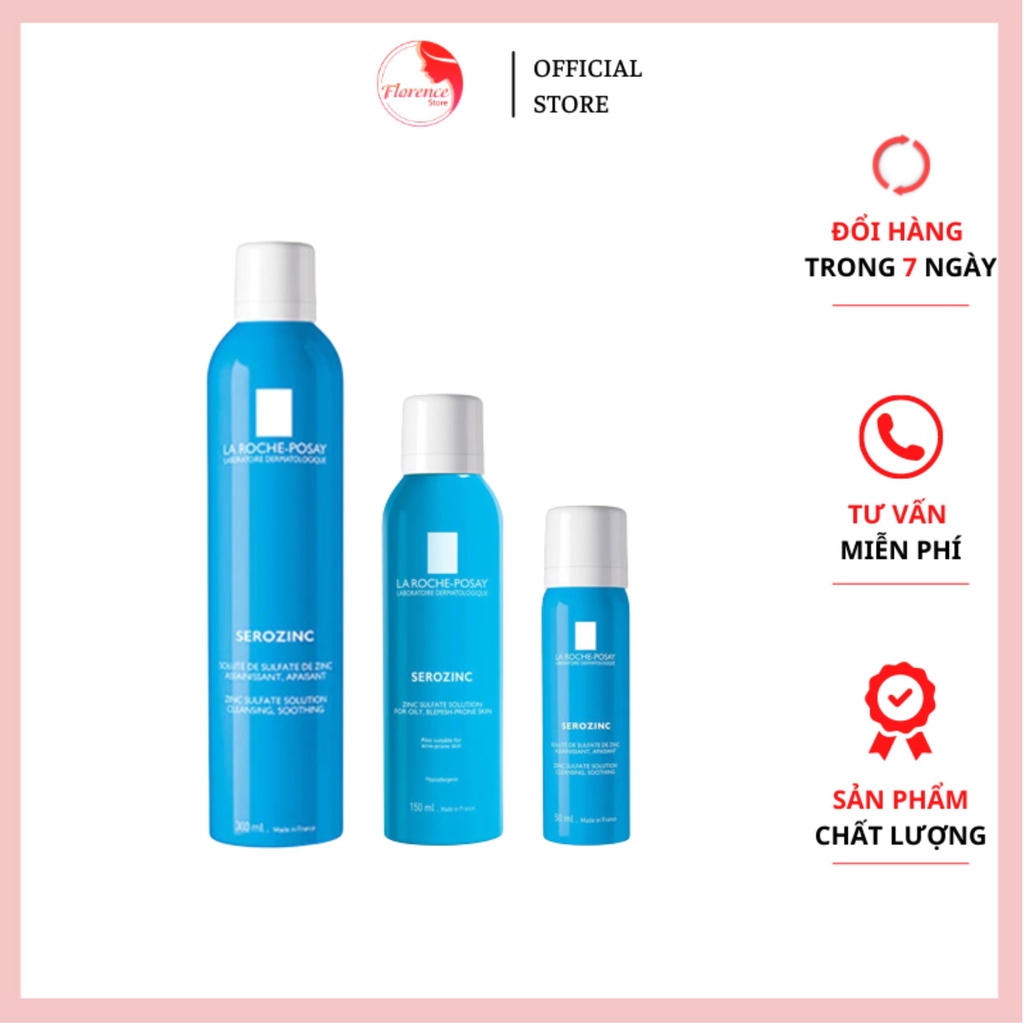 Xịt Khoáng Làm Dịu Da La Roche-Posay Serozinc 150ml +300ml cho da dầu mụn