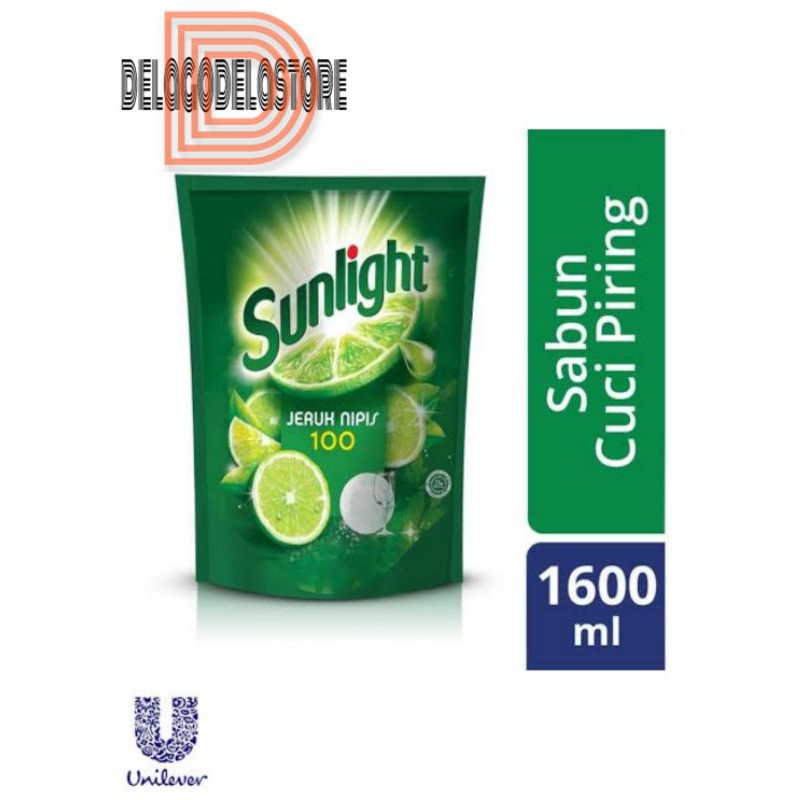 (hàng Mới Về) Xà Phòng Sunlight Lime Orange 1600 ml / Sunlight Có Thể Làm Đầy Lại