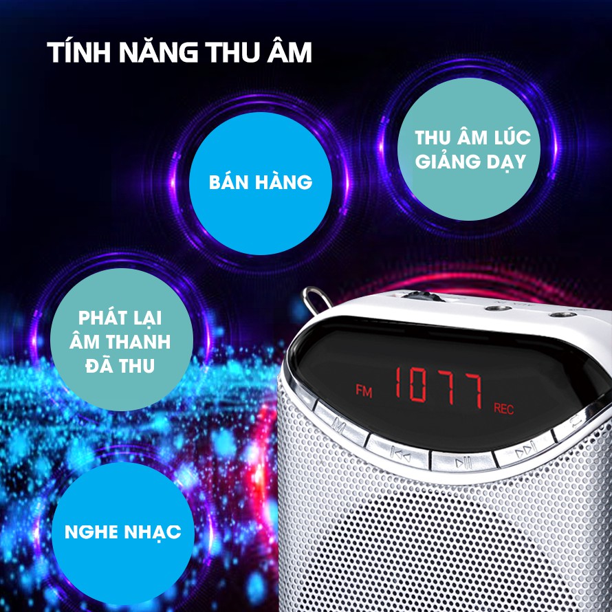 Máy trợ giảng không dây TAKSTAR E190M, công suất lớn 10w, không hú, dùng 12 tiếng BẢO HÀNH 12 THÁNG