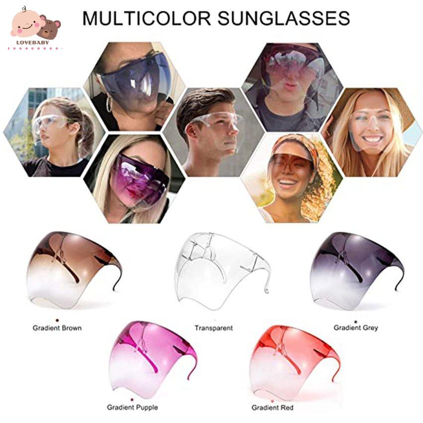 [HOT]Nam và nữ BLOCC tấm che mặt lớn Gương acrylic Oversized Full Face Shield kính bảo vệ, kính bảo hộ, kính bảo hộ, nắp chắn gió ngoài trời, SMATO rõ ràng