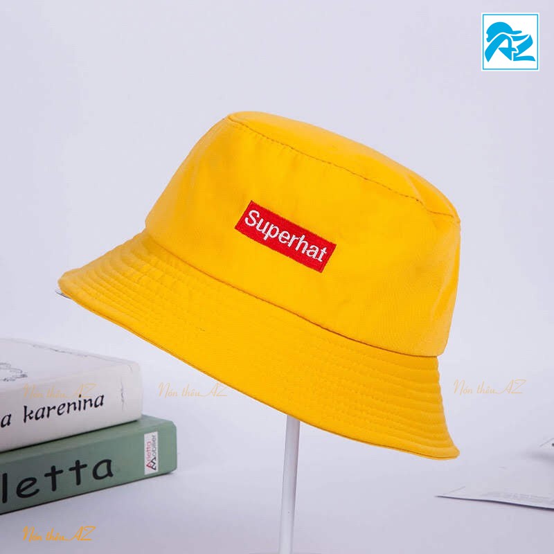 Mũ Nón Bucket thêu logo Superhat thời trang nam nữ MT439