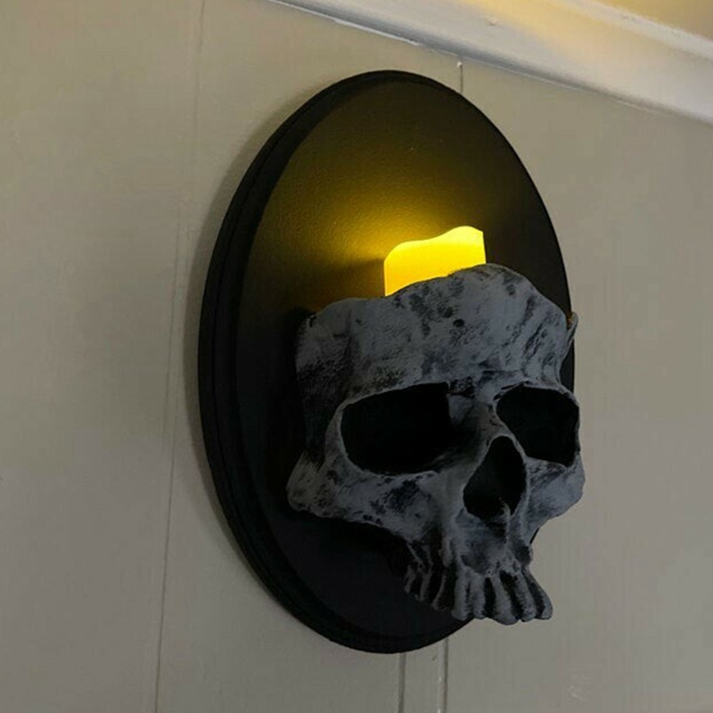 Đế Nến Hình Đầu Lâu Sáng Tạo Trang Trí Halloween