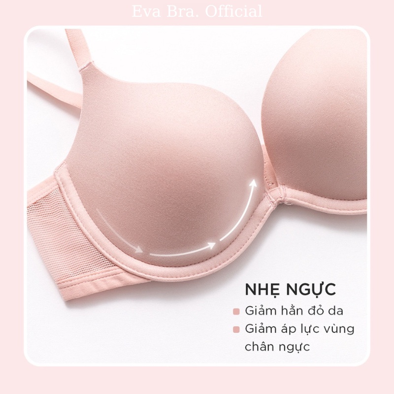 Áo lót có gọng mút mỏng cài sau màu trơn nâng ngực tự nhiên Eva Bra 993