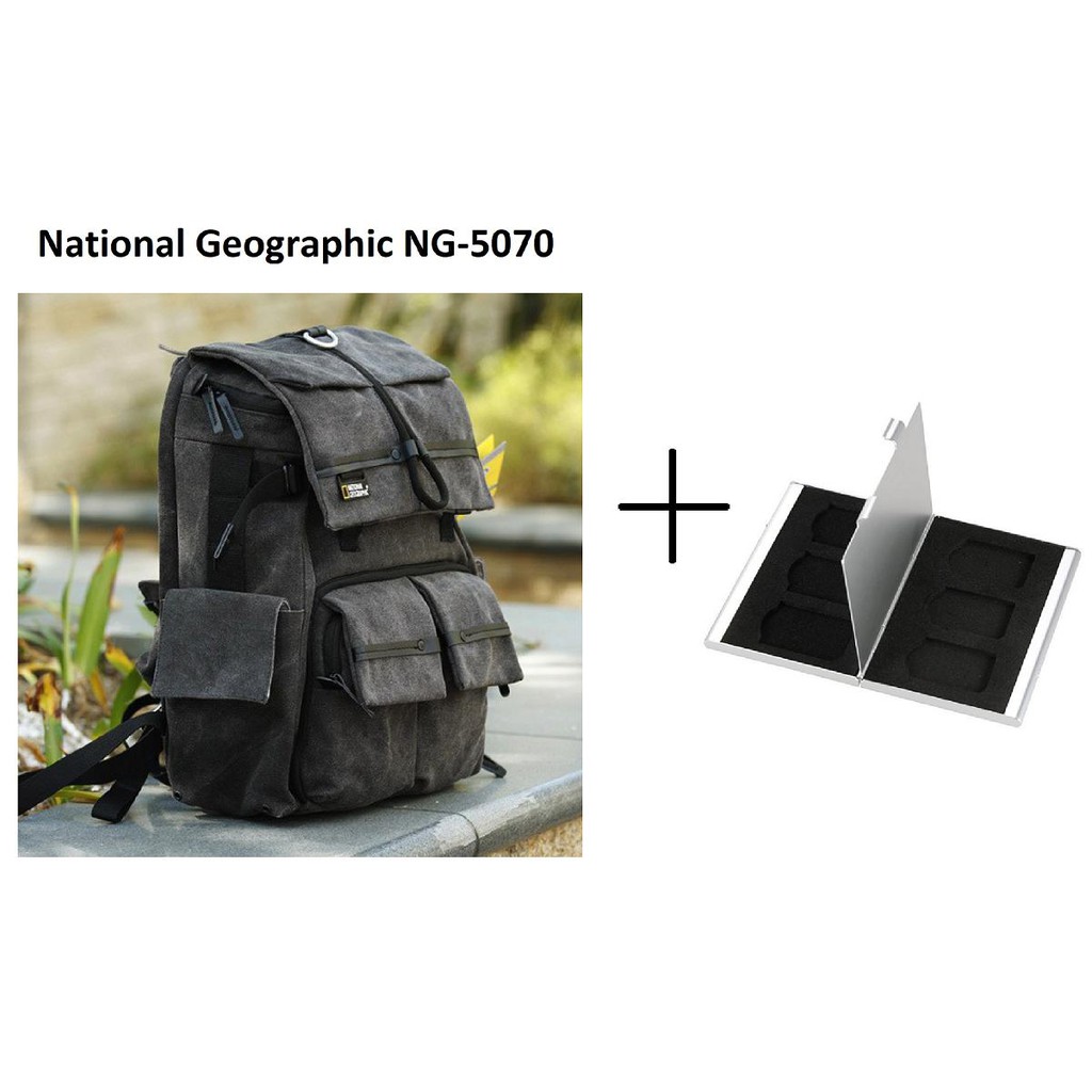 Combo : Balo máy ảnh National Geographic NG-5070 + Hộp đựng thẻ All in one