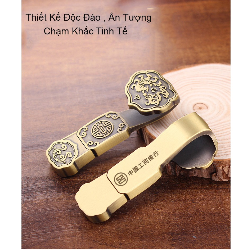 USB Phong Thủy Vương Trượng Như Ý Bằng Đồng Chạm Khắc Độc Đáo - Mang Lại Tài Lộc, Thể Hiện Quyền Lực Và Địa Vị