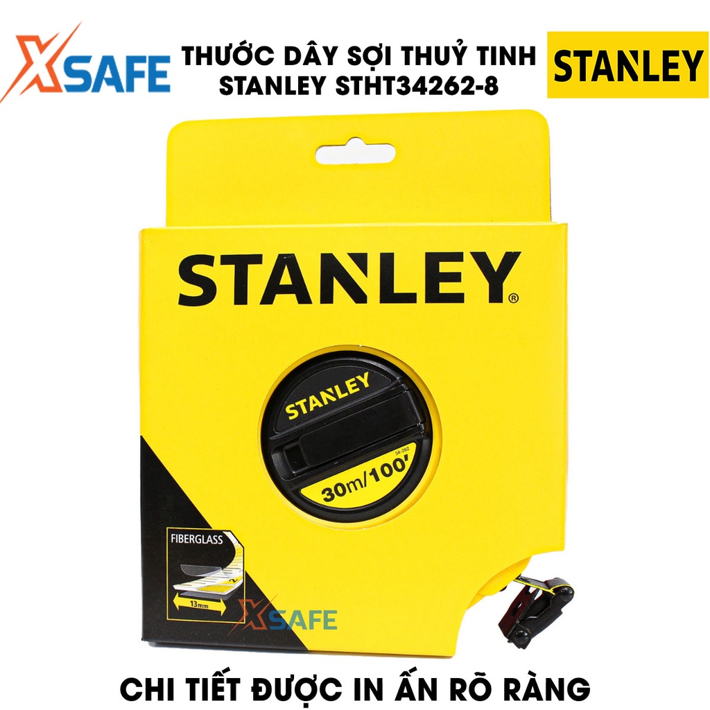 Thước dây sợi thủy tinh STANLEY lưỡi sợi thuỷ tinh mềm dẻo Thước cuộn Stanley thiết kế nhỏ gọn linh hoạt, chịu nhiệt tốt