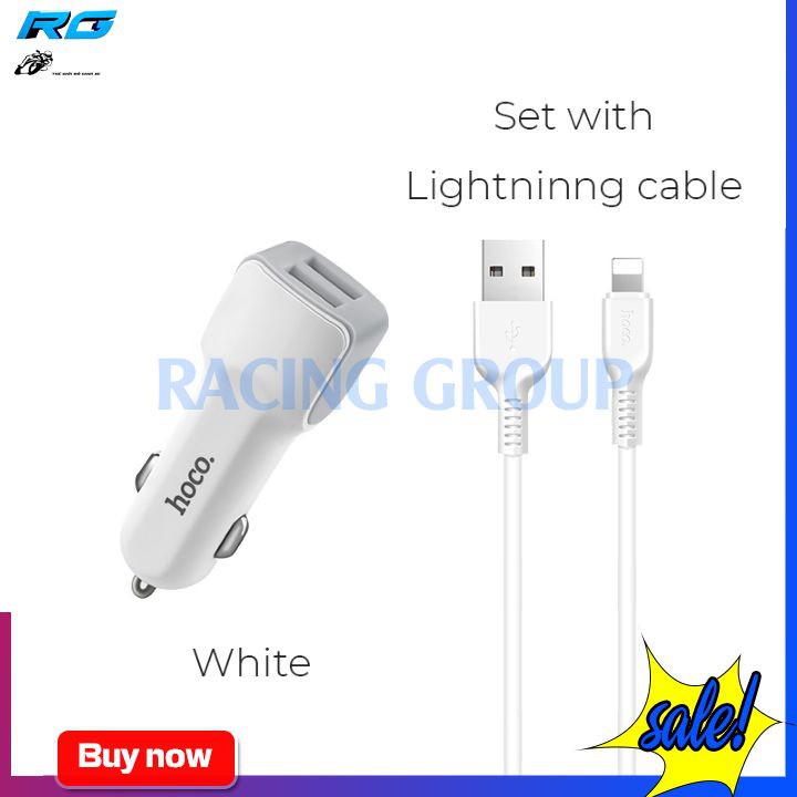 Sạc Xe Hơi Hoco Z23 2 Cổng USB 2.4A - Bảo Hành Chính Hãng 12 Tháng