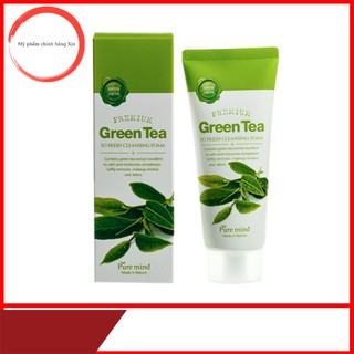 Sữa rửa mặt sạch sâu - sữa rửa mặt sáng da từ Trà Xanh Pure mind Hàn Quốc 100ml