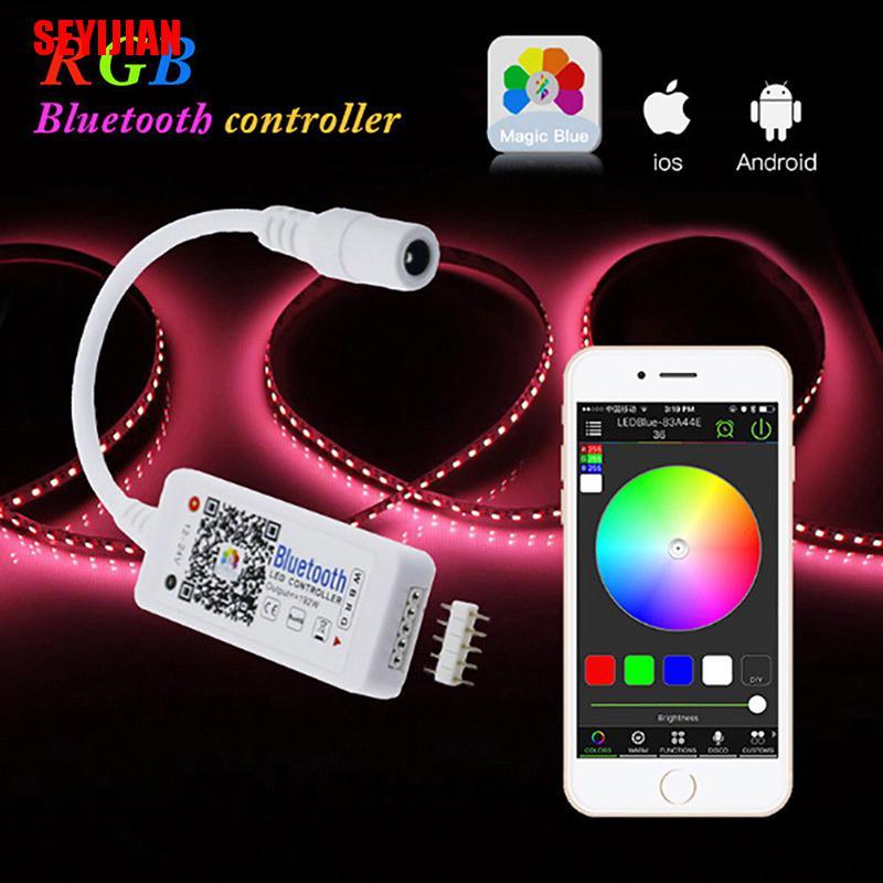 Bộ Điều Khiển Từ Xa Mini Bluetooth / Wifi Led Cho Dây Đèn Led 5050 3528 Rgb / Rgbw
