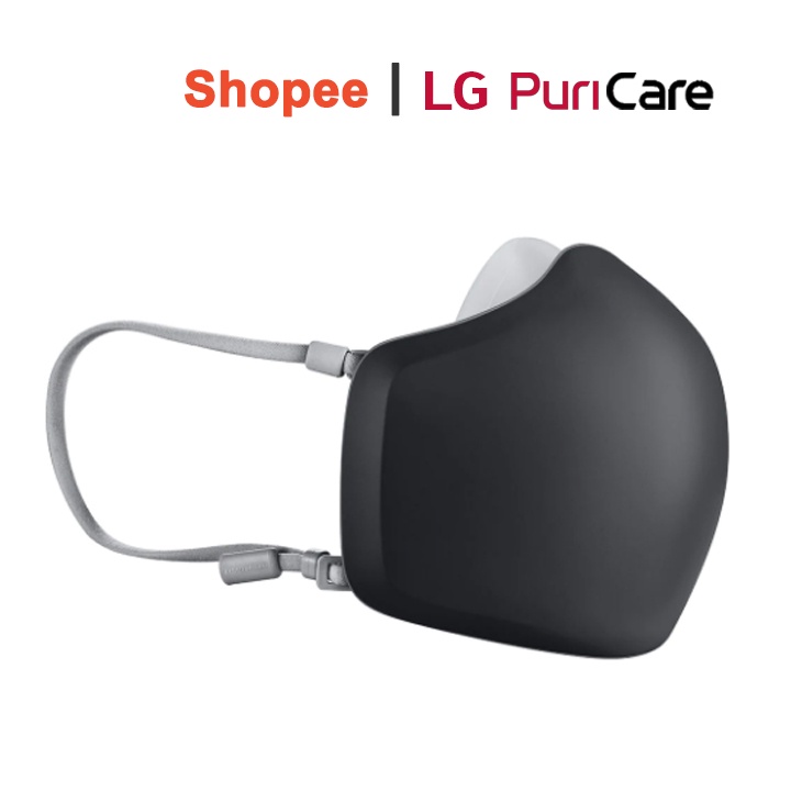 Khẩu trang lọc khí LG Puricare Mask thế hệ 2 (màu đen) AP551ABFA - lọc bụi mịn 2.5 PM - Chính Hãng (Model 2022)