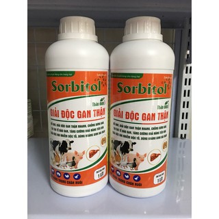 Giải độc gan thận thảo dược Sorbitol cho vật nuôi (1 lít)