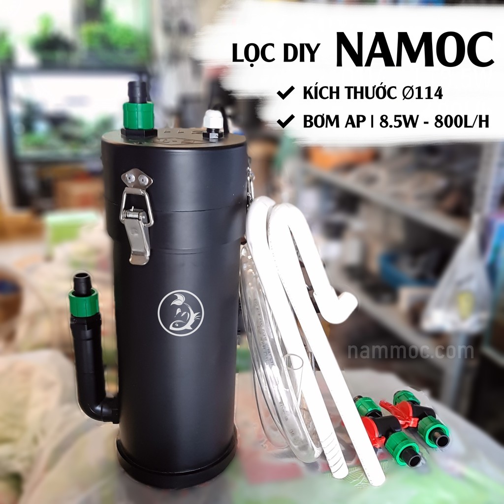 Lọc DIY NAMOC Fi114 [8.5W~600L/H] - Full Phụ Kiện &amp; Vật Liệu LọcTùy Chọn | Lọc Thùng Chế Cho Hồ Cá Cảnh, Thuỷ Sinh