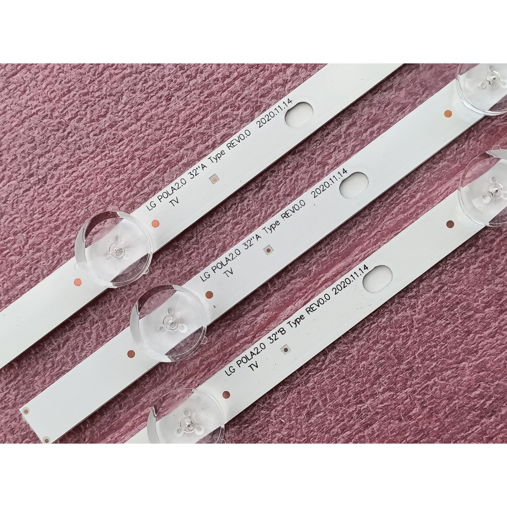 LED TIVI LG 32LN5110 32L5120 32N4900 CHÓA TRUNG 3V MỚI 100%, BỘ 3 THANH, 2 THANH 6 BÓNG VÀ 1 THANH 7 BÓNG 3V, DÀI 58,9cm