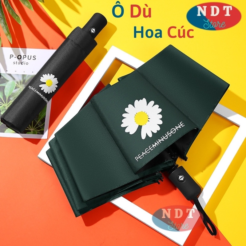 Ô Dù Che Mưa Nắng Hoa Cúc Chống Tia UV Đóng Mở Tự Động Chất Liệu Khung Chắc Chắn
