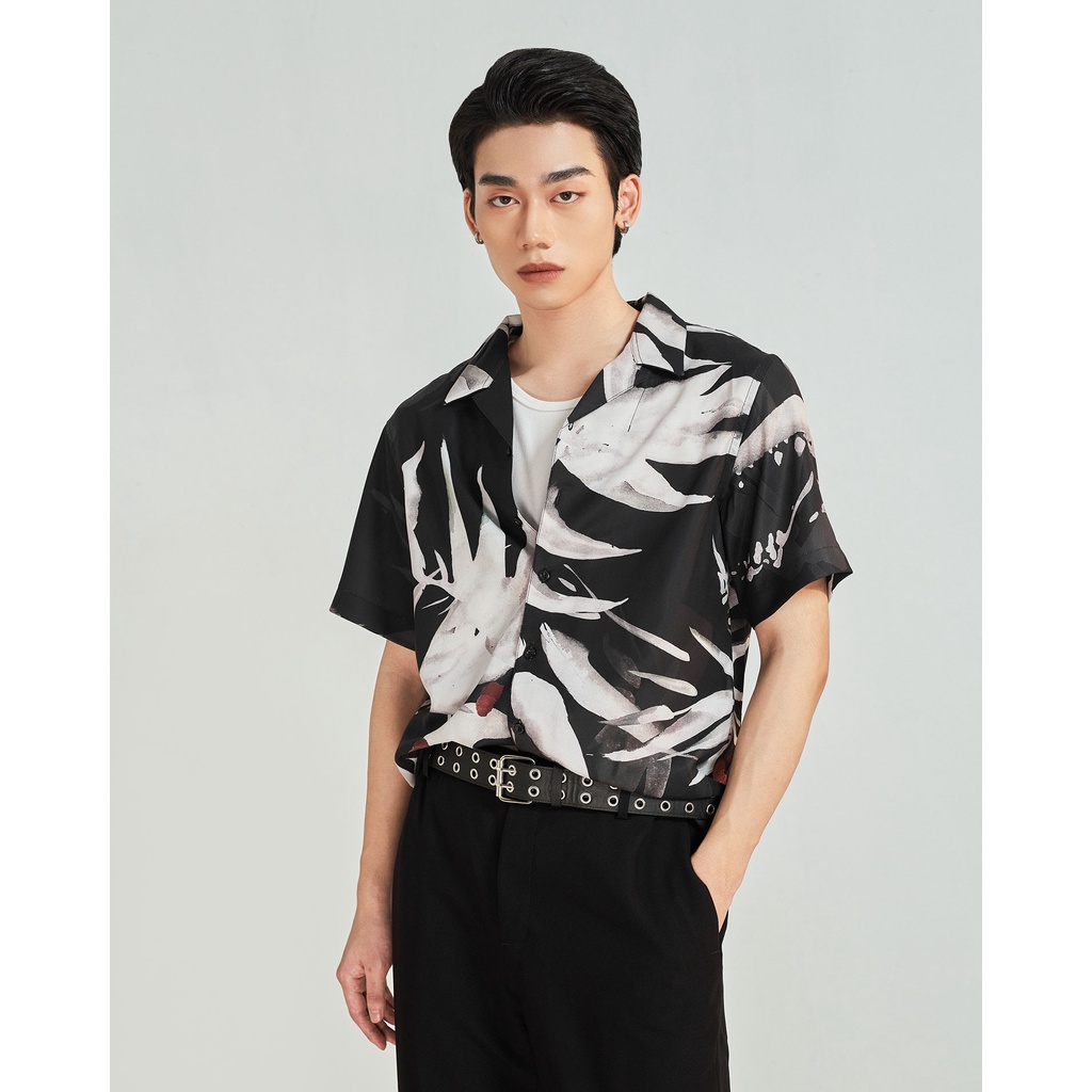 Áo sơ mi ngắn tay nam họa tiết mềm mịn Highway (Menswear)