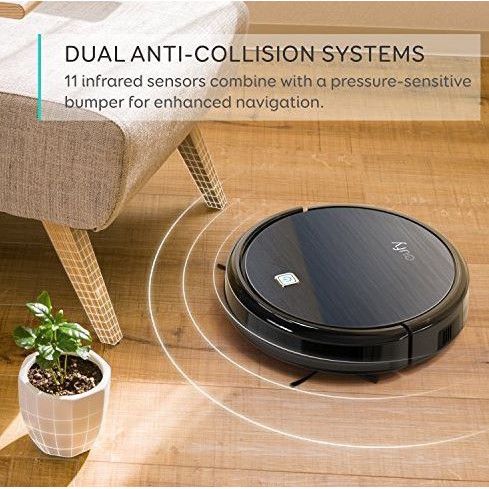 Eufy RoboVac 11S - Robot hút bụi tự động, màu trắng, dung lượng hộp chứa bụi 0.6L