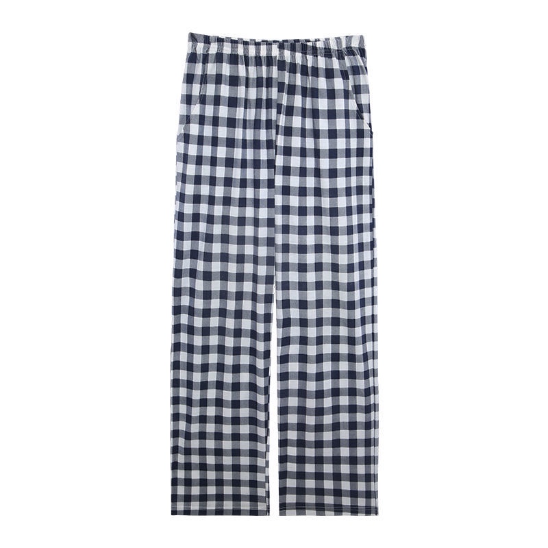 Quần Ngủ 100% Cotton Co Giãn Size Lớn Họa Tiết Sọc Caro Thời Trang Cho Nữ