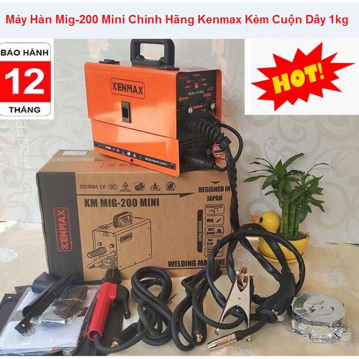 Máy Hàn Khí KenMax Mig-200 Mini, Máy Hàn 3 Chức Năng Tặng Kèm 1 Cuộn Dây 1Kg - Máy Hàn Điện