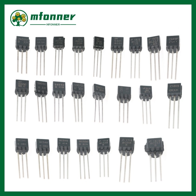 Bộ 840 Linh Kiện Bán Dẫn 24Vues To-92 Bc327 Bc337 Bc547 2n2222 3904 3906 C945 Pnp/npn