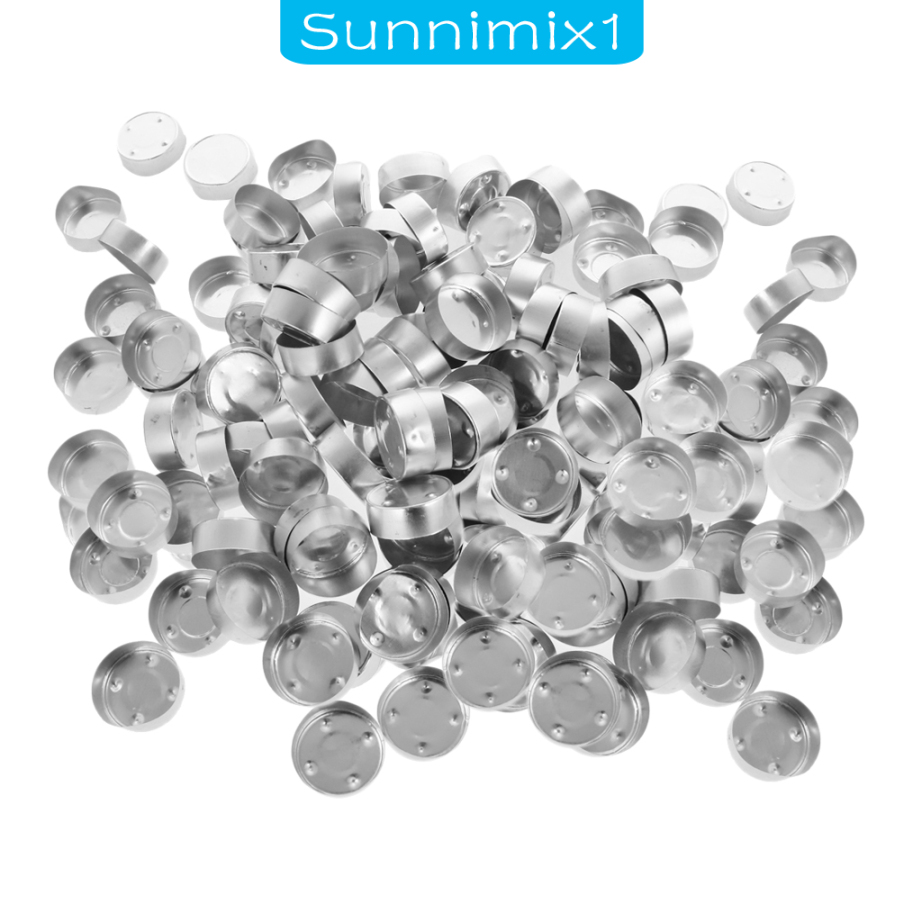 [SUNNIMIX1]200 Pieces Empty Aluminum Tealight Cups DIY Candles Containers Case 38x12mm