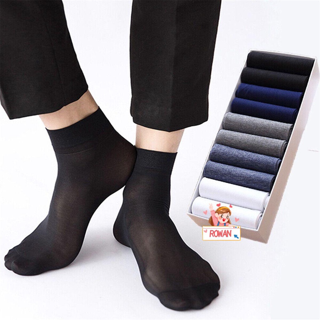 Vớ Siêu Mỏng Co Giãn Màu Sắc Đơn Giản Cho Nam|Lụa