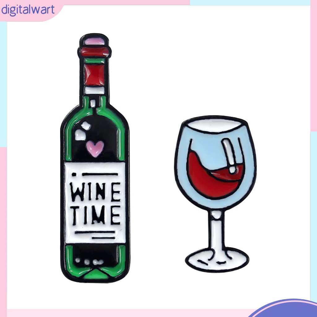 Huy hiệu cài áo trang trí hình chai rượu độc đáo