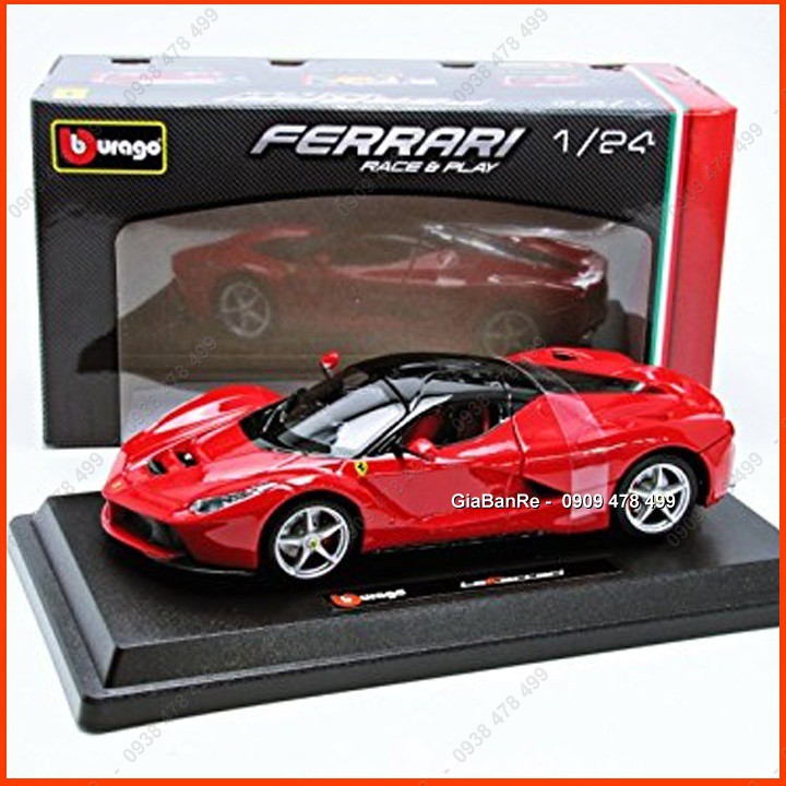 Xe Mô Hình Kim Loại La Ferrari Tỉ Lệ 1:24  - Đỏ - Bburago - 8181d