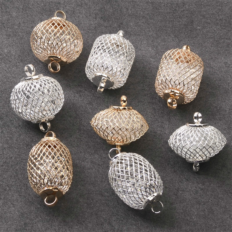 (1 cái) Lồng đèn kim loại lúc lắc nhiều size, Nguyên liệu làm trang sức cổ trang, Nguyên liệu diy