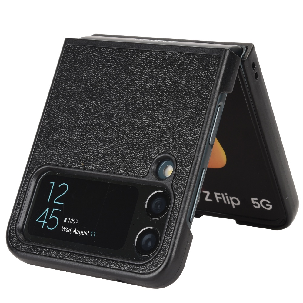 Ốp Bao Da Điện Thoại PU Nắp Lật Phong Cách Retro Cho samsung galaxy z flip4 5G z flip 4 Ốp