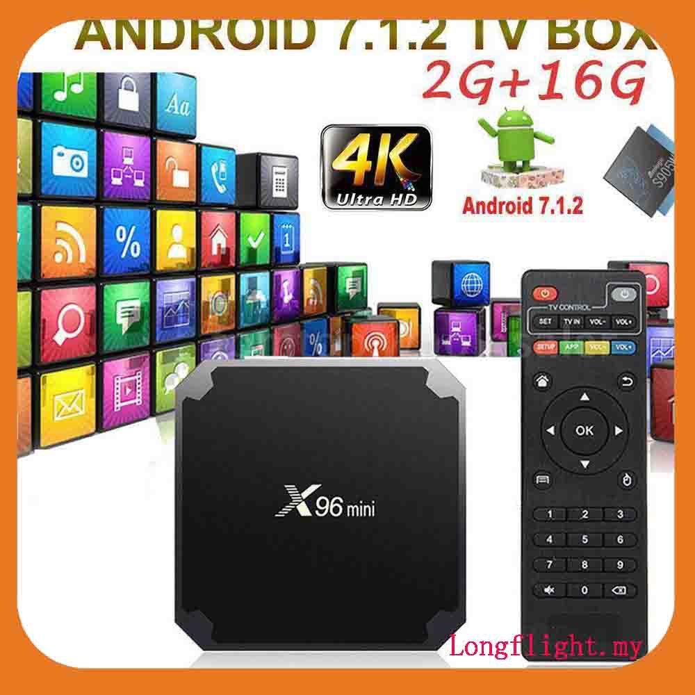 Tv Box Thông Minh X96 Mini Quad Core 2gb + 16gb Android 7.1