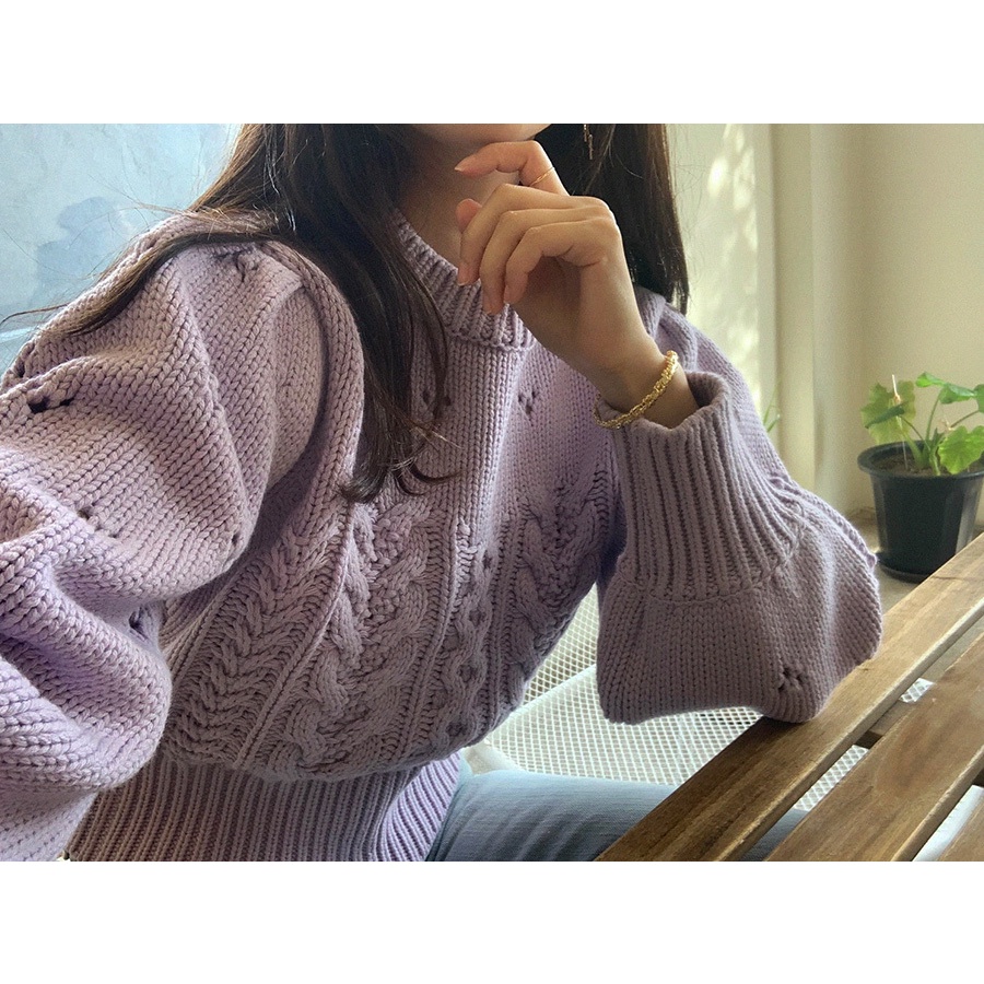 DUNEA Áo Sweater Cổ Tròn Phong Cách Hàn Quốc Cho Nữ