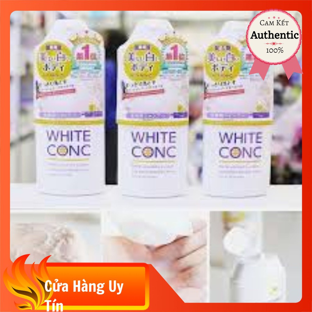 [ CHÍNH HÃNG] Sữa tắm trắng da hằng ngày white conc body shampoo nhật bản hàng chuẩn 100%