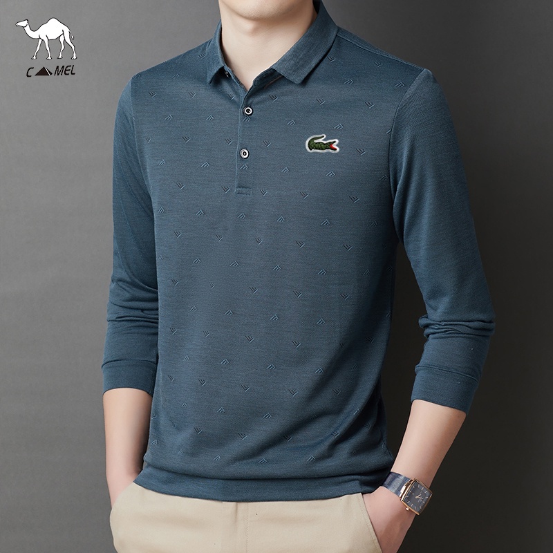 Áo polo tay dài chất liệu cotton thời trang cho nam 2021