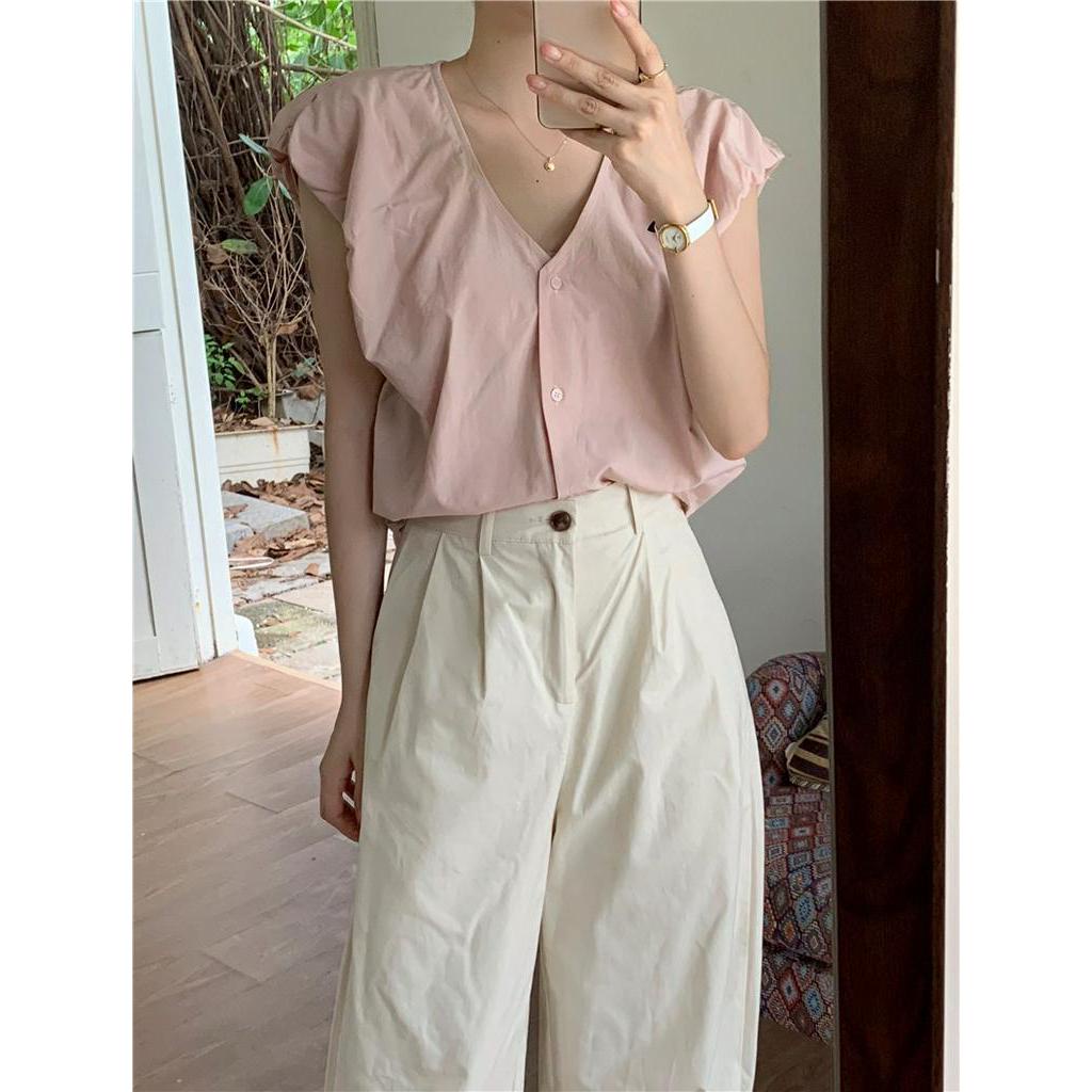 Áo Sát Nách Cổ Chữ v Nhỏ Phong Cách Hàn Quốc 63128