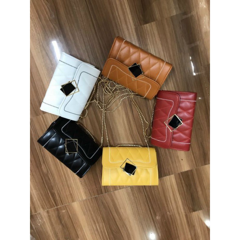 Túi xách đeo chéo trần trám KHOÁ GƯƠNG hot 2021