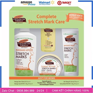 [USA] Bộ chăm sóc rạn da, chống rạn da cho bà bầu Palmer's Cocoa Butter Formula Complete Stretch Mark