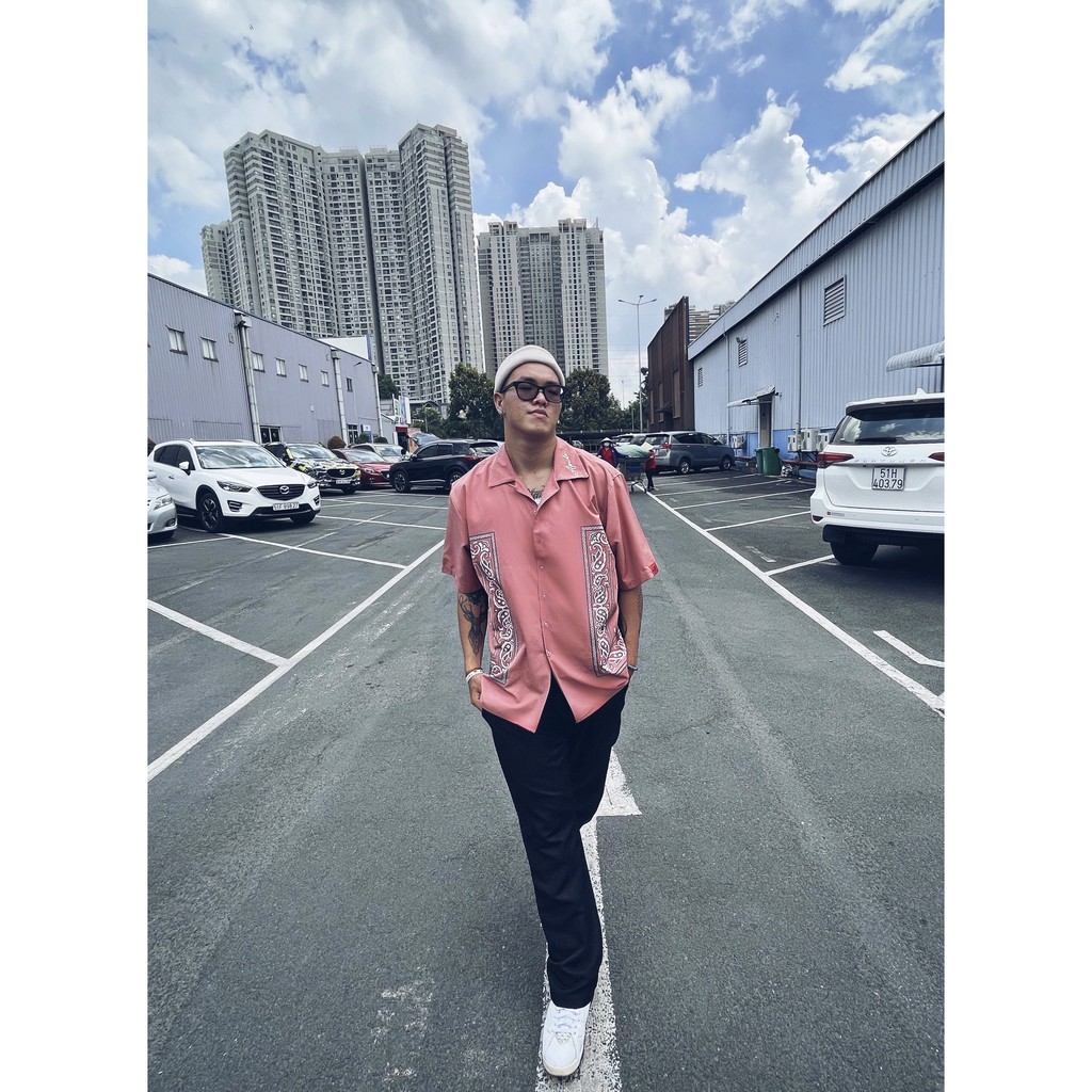 ÁO SƠ MI APRIDE HỌA TIẾT BANDANA - ĐEN | BigBuy360 - bigbuy360.vn