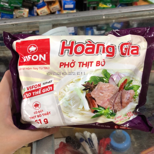 Phở Thịt Bò Hoàng Gia (Có Gói Thịt Bò Thật) 120g