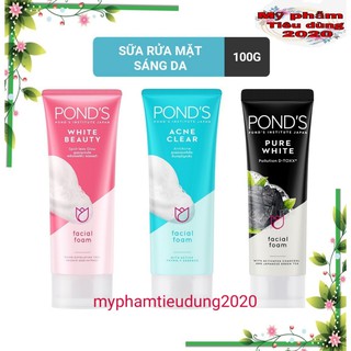 Sữa rửa mặt Pond's sáng da sạch sâu 100g