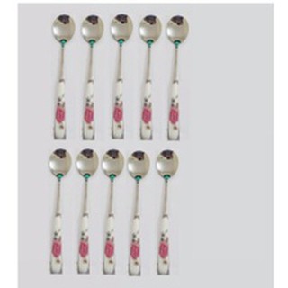 Set 10 thìa cán sứ cao cấp sang trọng