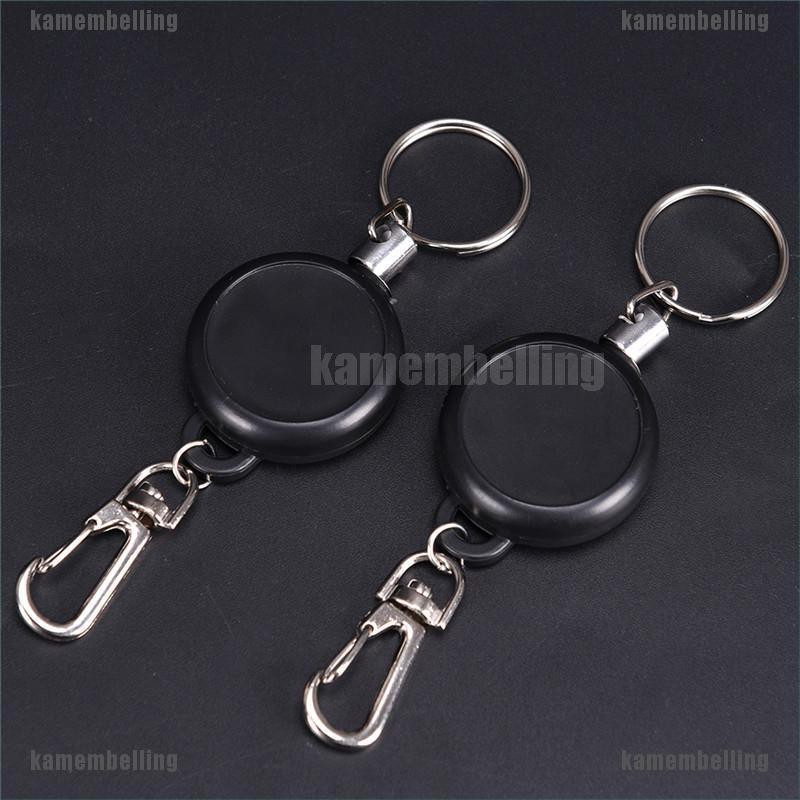 [KAM] Dây Thép Cuộn Móc Chìa Khóa Huy Hiệu Có Thể Thu Vào Vòng ID